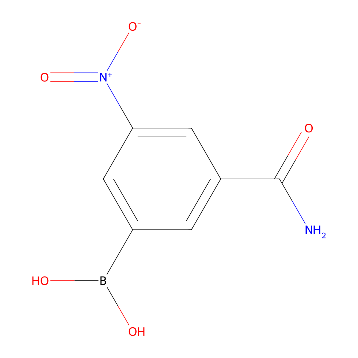 (3-Carbamoyl-5-nitrophenyl)boronic acid molecular structure, CAS 102170-51-4