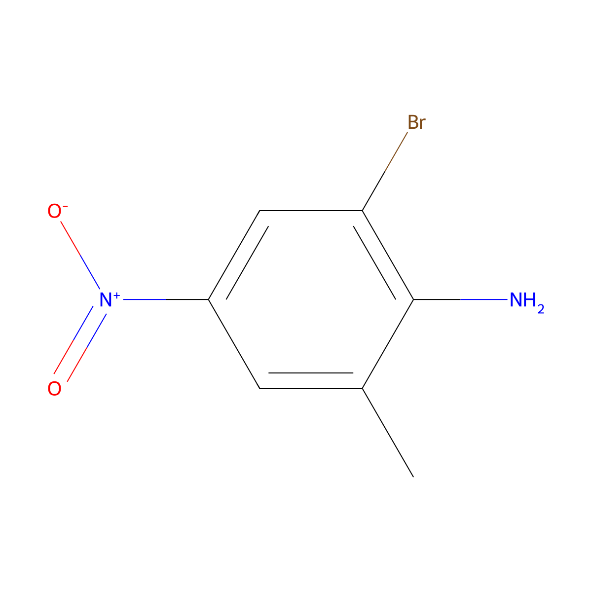 2-Bromo-6-methyl-4-nitroaniline molecular structure, CAS 102170-56-9