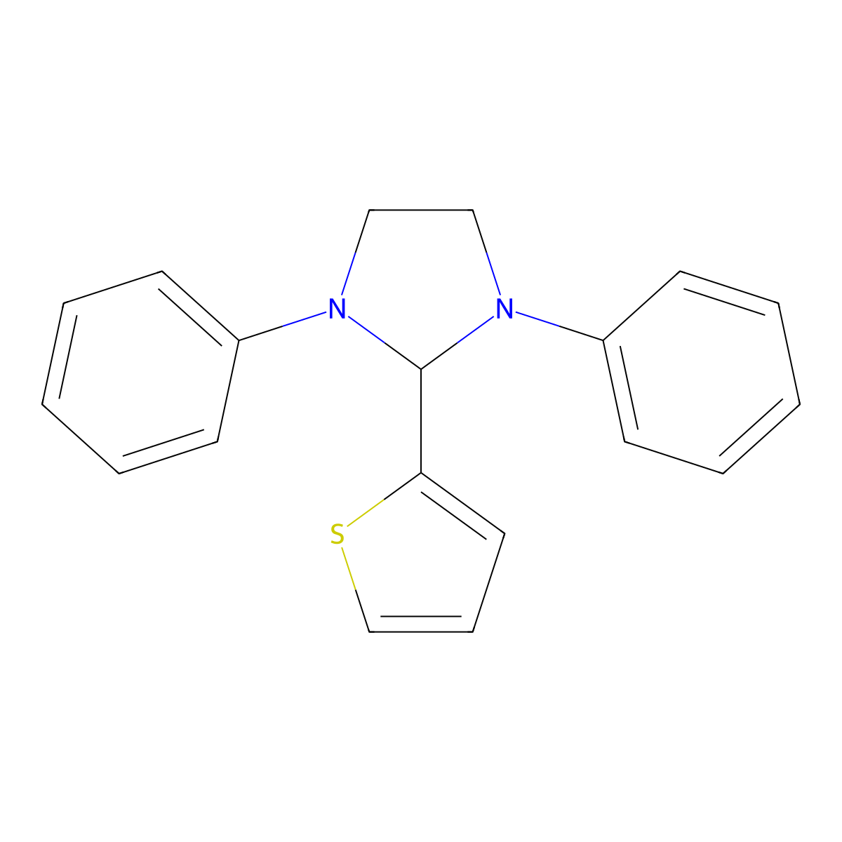 1,3-Diphenyl-2-(thiophen-2-yl)imidazolidine molecular structure, CAS 102174-92-5