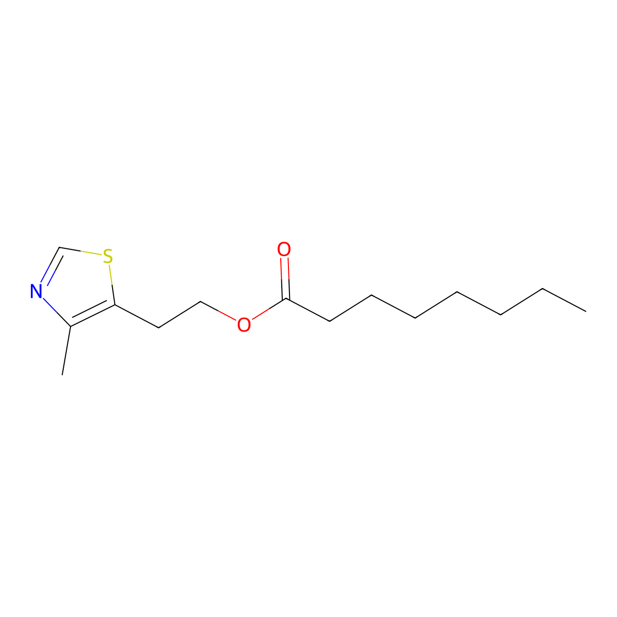2-(4-Methyl-5-thiazolyl)ethyl octanoate molecular structure, CAS 102175-98-4