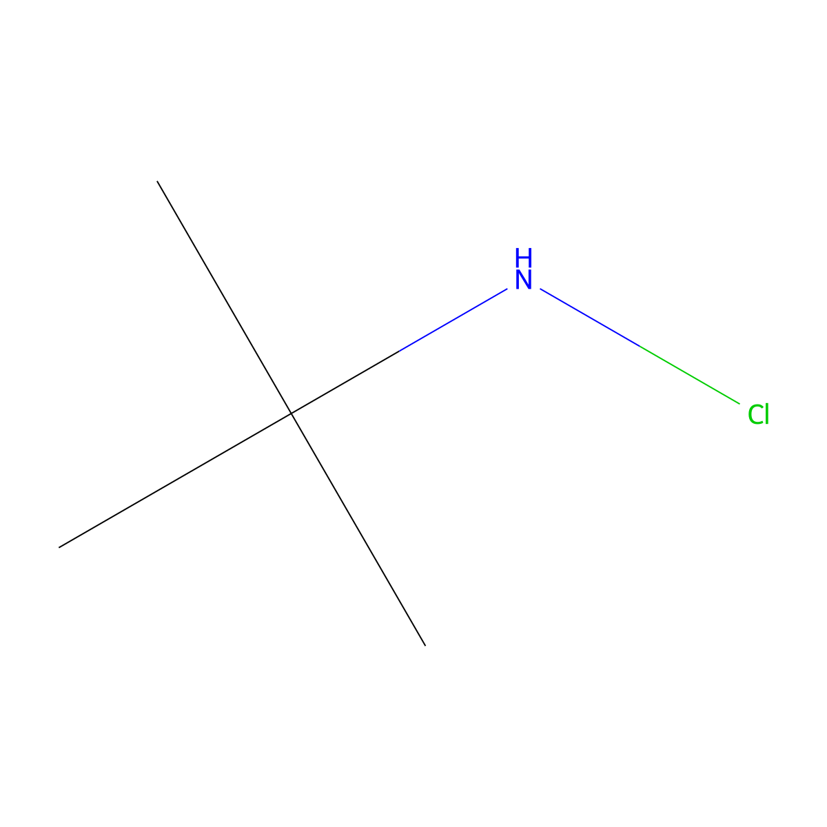 2-Propanamine, N-chloro-2-methyl- molecular structure, CAS 10218-88-9