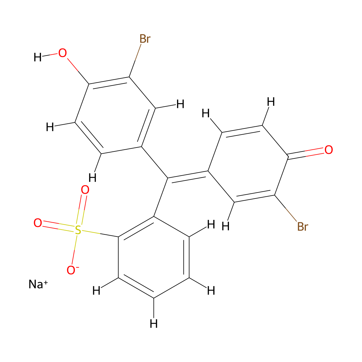 bromophenol red sodium salt molecular structure, CAS 102185-50-2