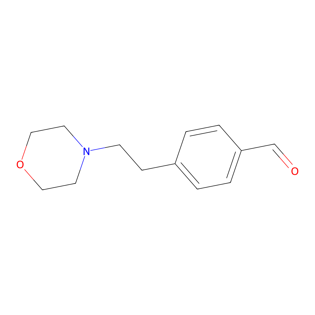 4-[2-(Morpholin-4-yl)ethyl]benzaldehyde molecular structure, CAS 1021857-65-7