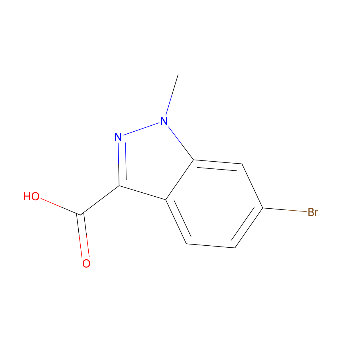 6-Bromo-1-methylindazole-3-carboxylic acid molecular structure, CAS 1021859-29-9