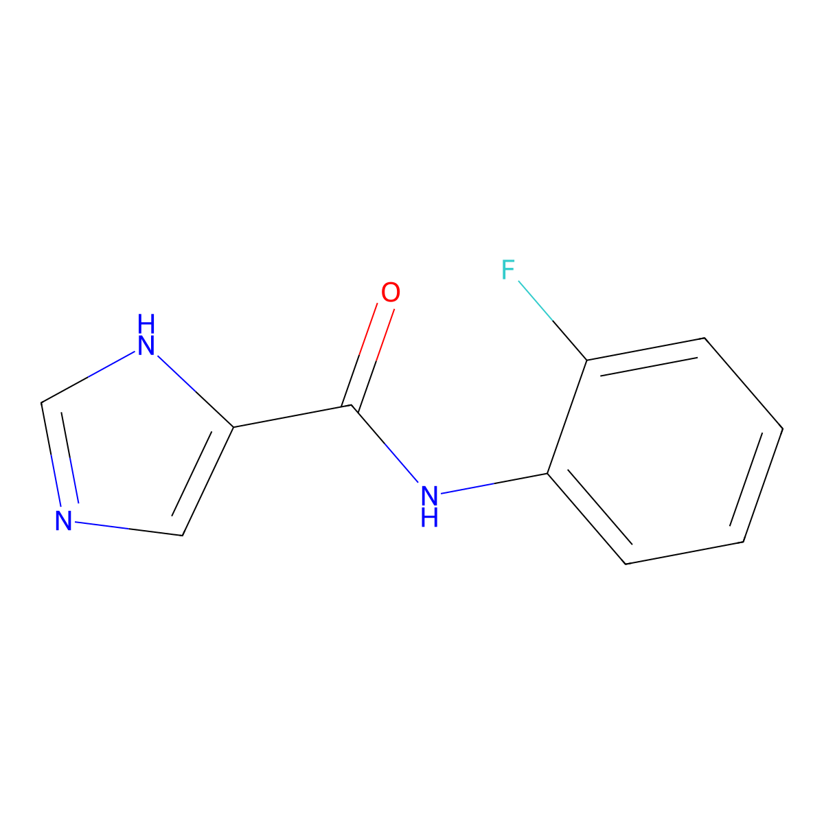N-(2-fluorophenyl)-1H-imidazole-5-carboxamide molecular structure, CAS 102186-93-6