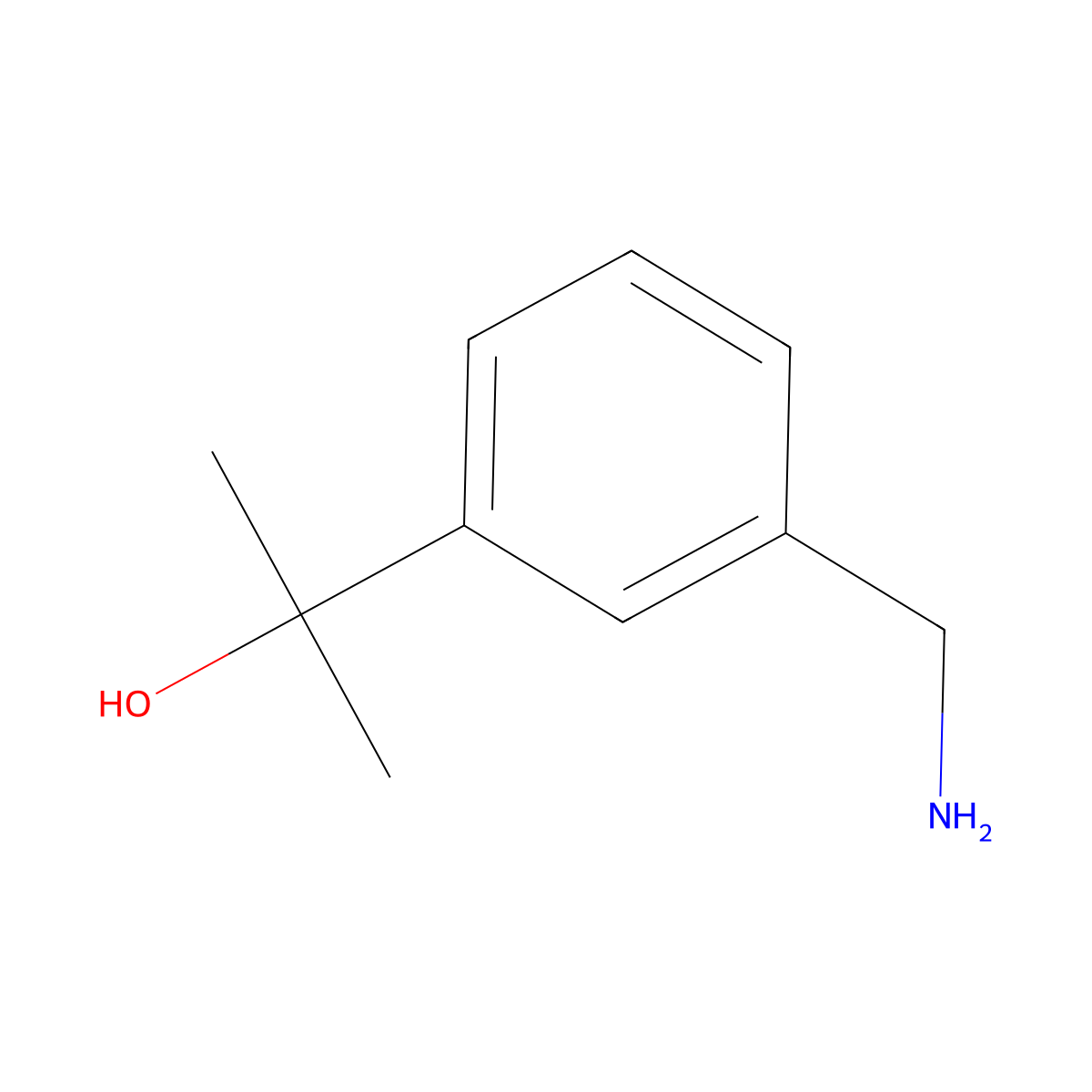 2-[3-(Aminomethyl)phenyl]propan-2-ol molecular structure, CAS 1021871-68-0