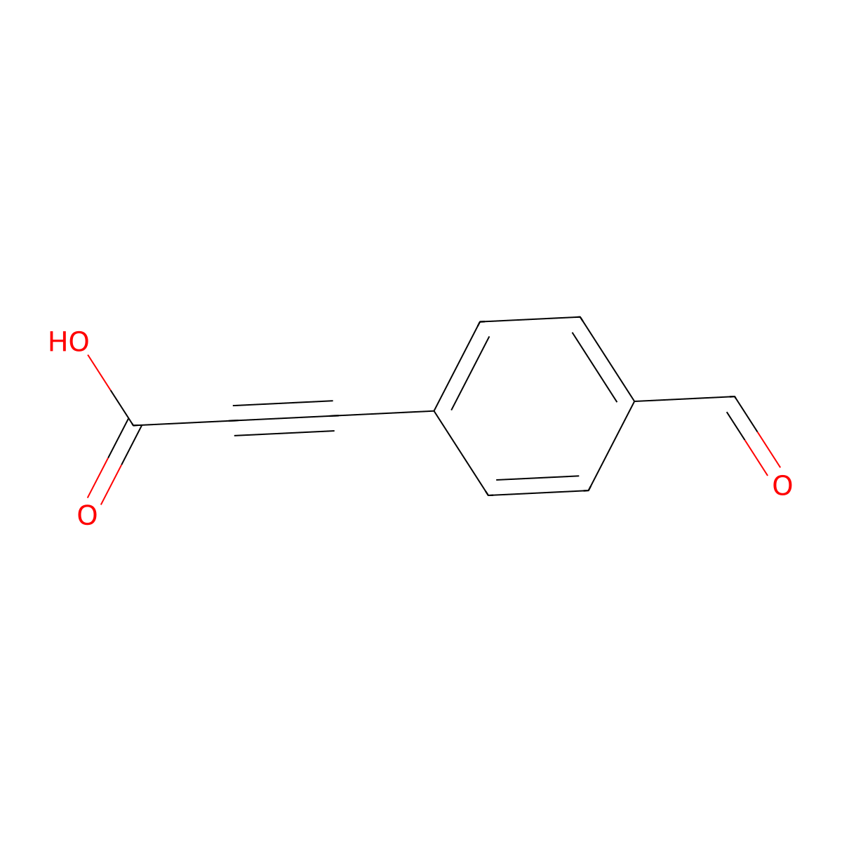 3-(4-Formylphenyl)prop-2-ynoic acid molecular structure, CAS 1021879-02-6