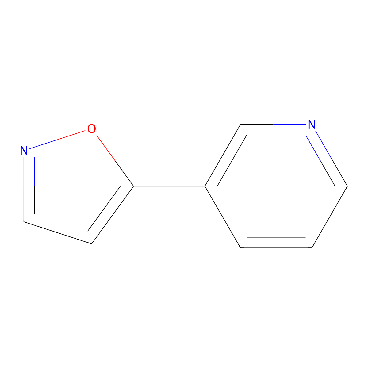 3-(1,2-Oxazol-5-yl)pyridine molecular structure, CAS 102189-83-3