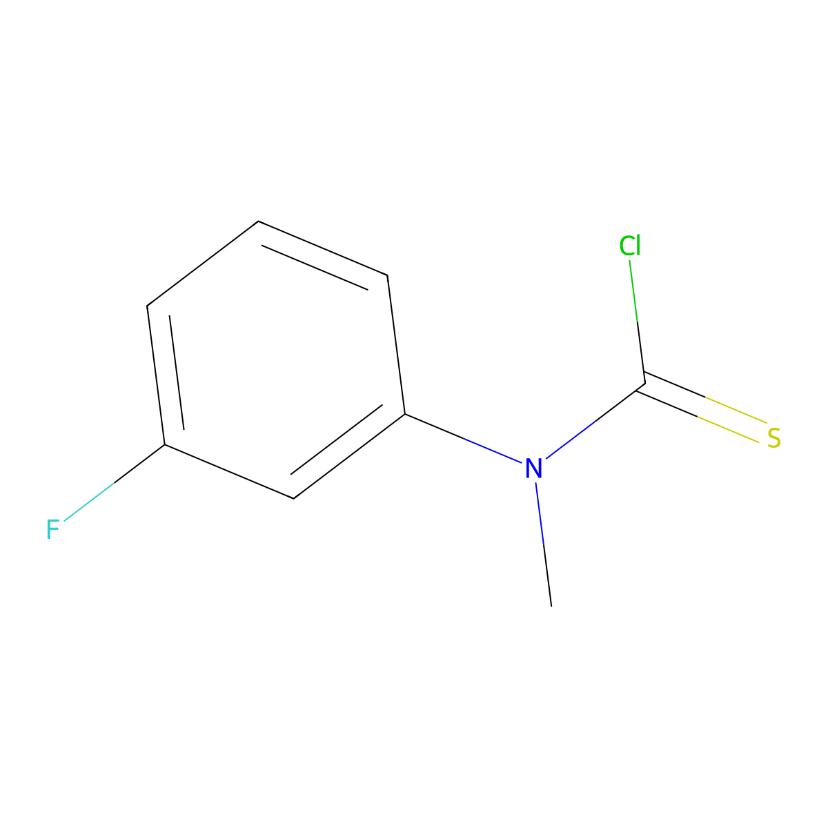 N-Methyl-N-(3-fluorophenyl)-thiocarbamoyl chloride molecular structure, CAS 10219-04-2