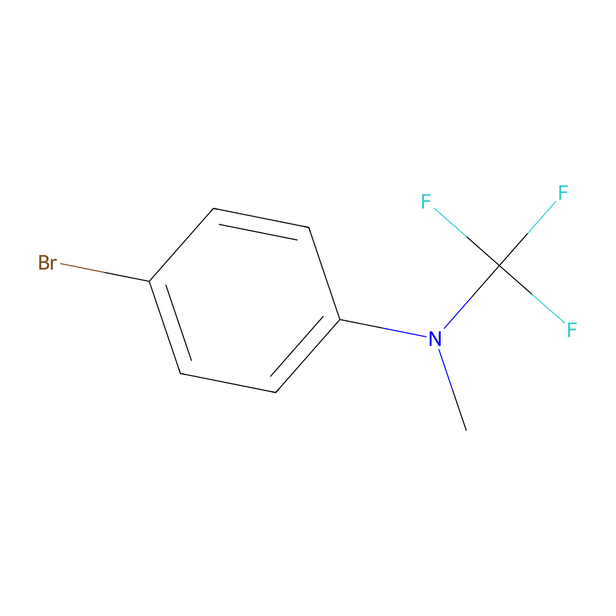 4-bromo-N-methyl-N-(trifluoromethyl)aniline molecular structure, CAS 10219-08-6