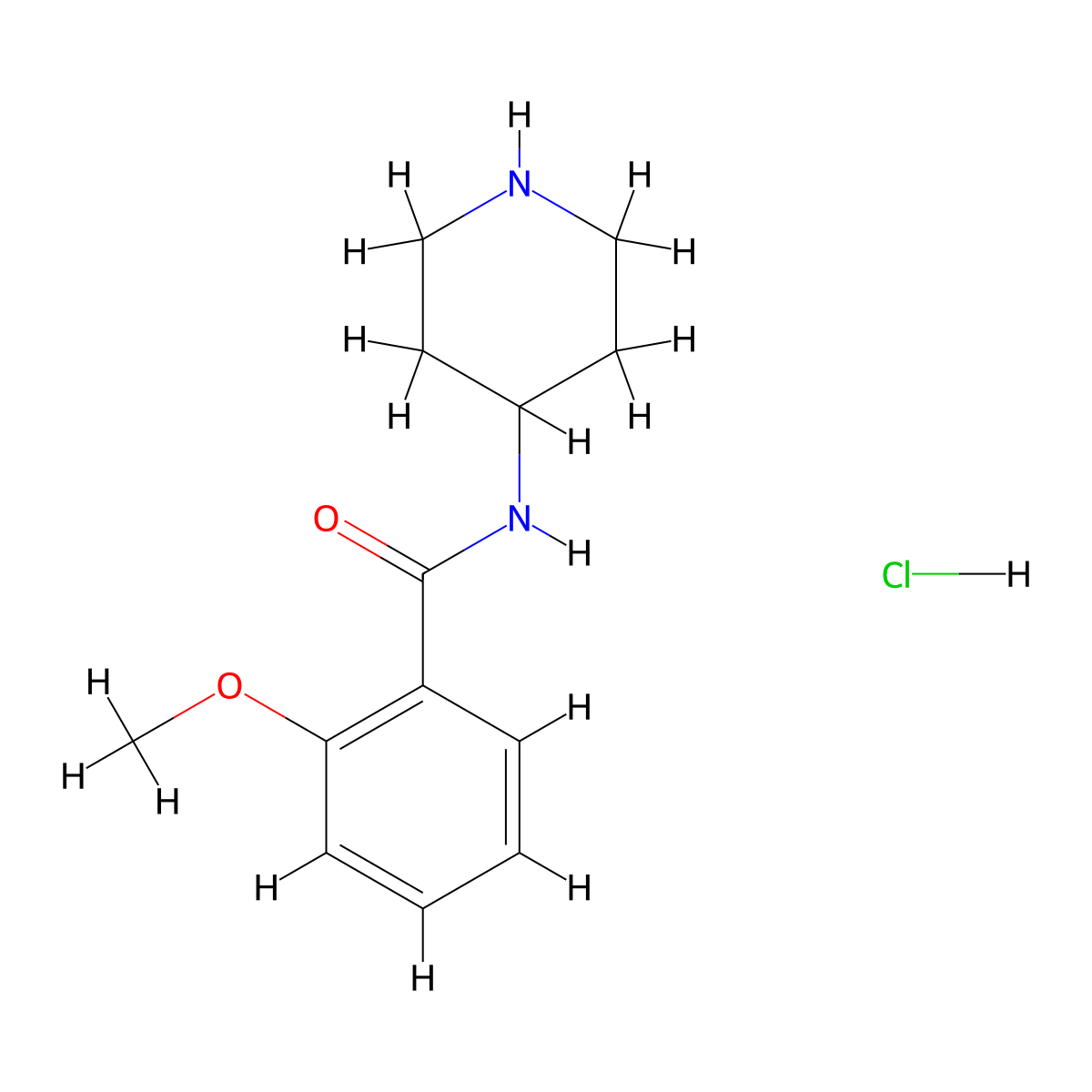 2-Methoxy-N-(piperidine-4-yl)benzamide hydrochloride molecular structure, CAS 1021901-98-3
