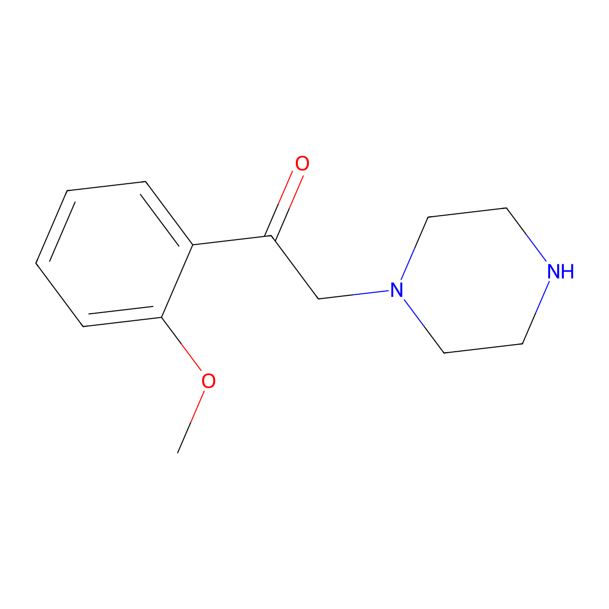 1-(2-Methoxyphenyl)-2-(piperazin-1-yl)ethan-1-one molecular structure, CAS 1021901-99-4