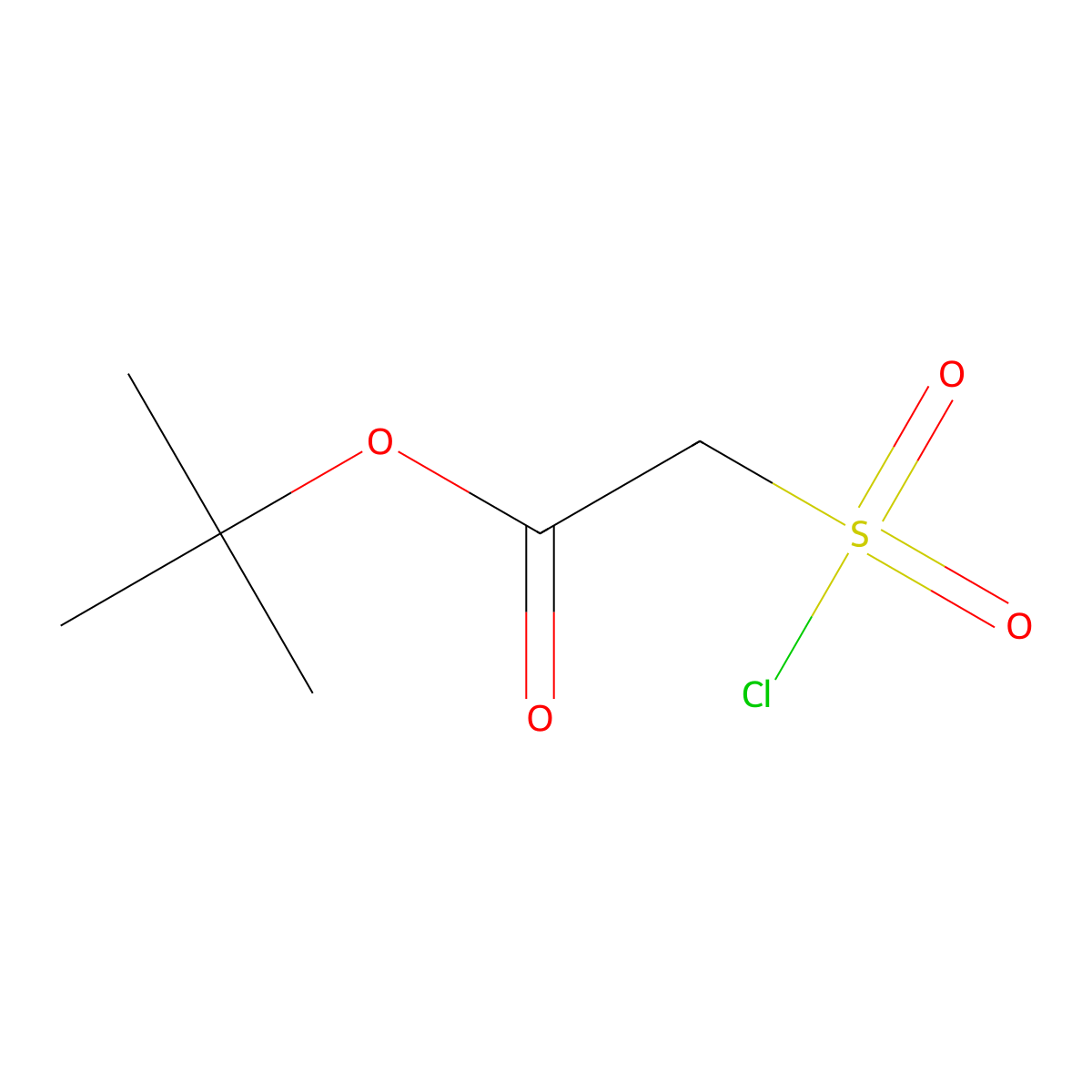 Tert-butyl 2-(chlorosulfonyl)acetate molecular structure, CAS 102191-88-8