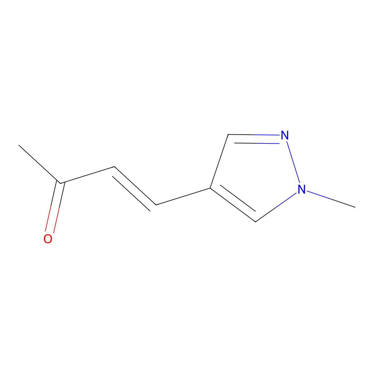 4-(1-Methyl-1h-pyrazol-4-yl)but-3-en-2-one molecular structure, CAS 1021910-50-8