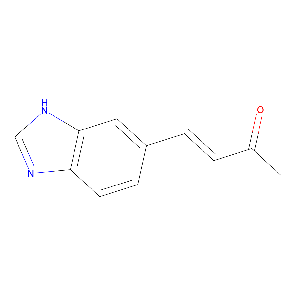 4-(1H-1,3-benzodiazol-5-yl)but-3-en-2-one molecular structure, CAS 1021910-66-6