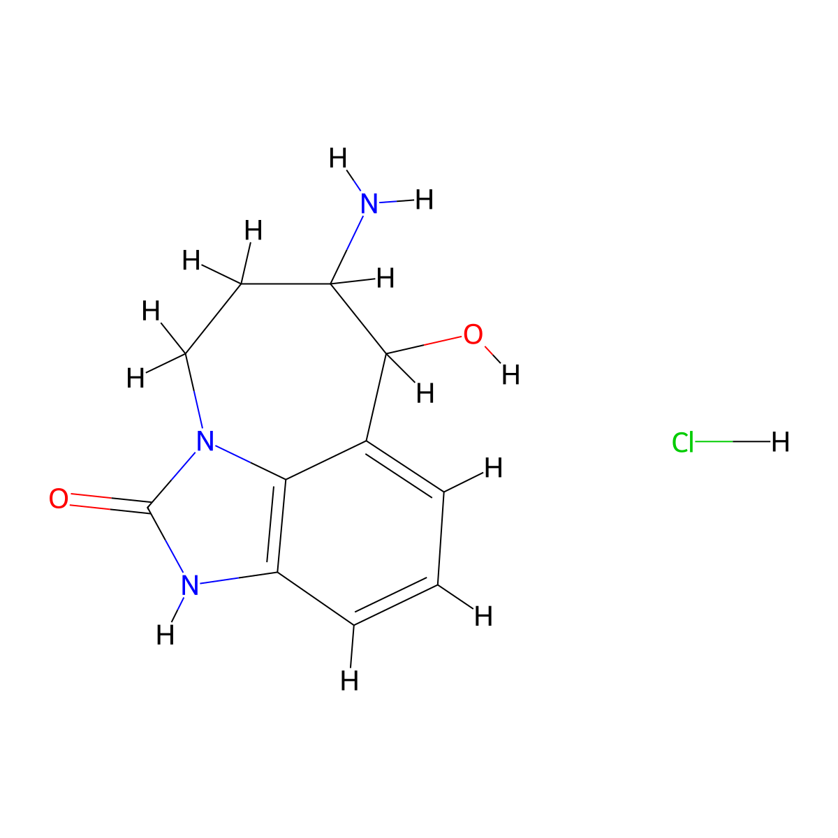 7-Amino-6-hydroxy-6,7,8,9-tetrahydro-2,9a-diazabenzo[cd]azulen-1(2H)-one hydrochloride molecular structure, CAS 1021910-71-3