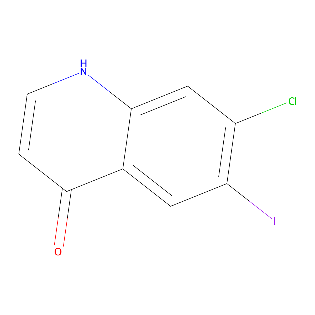 7-Chloro-6-iodoquinolin-4-OL molecular structure, CAS 1021913-03-0