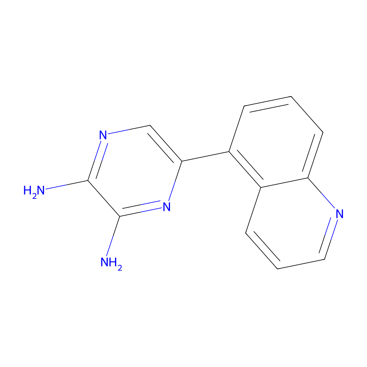 5-(5-Quinolyl)pyrazine-2,3-diamine molecular structure, CAS 1021918-29-5