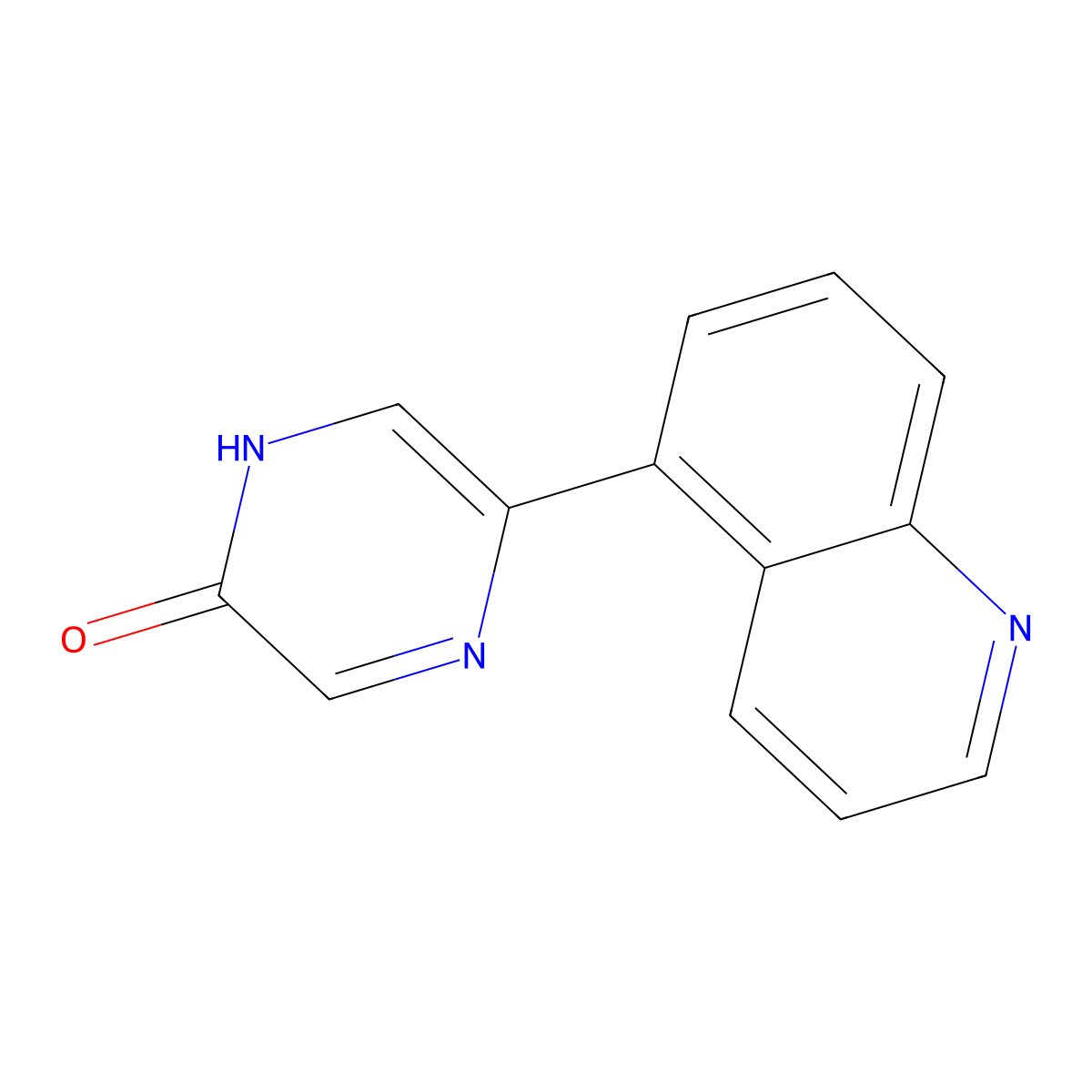 5-(5-Quinolinyl)-2(1H)-pyrazinone molecular structure, CAS 1021918-54-6