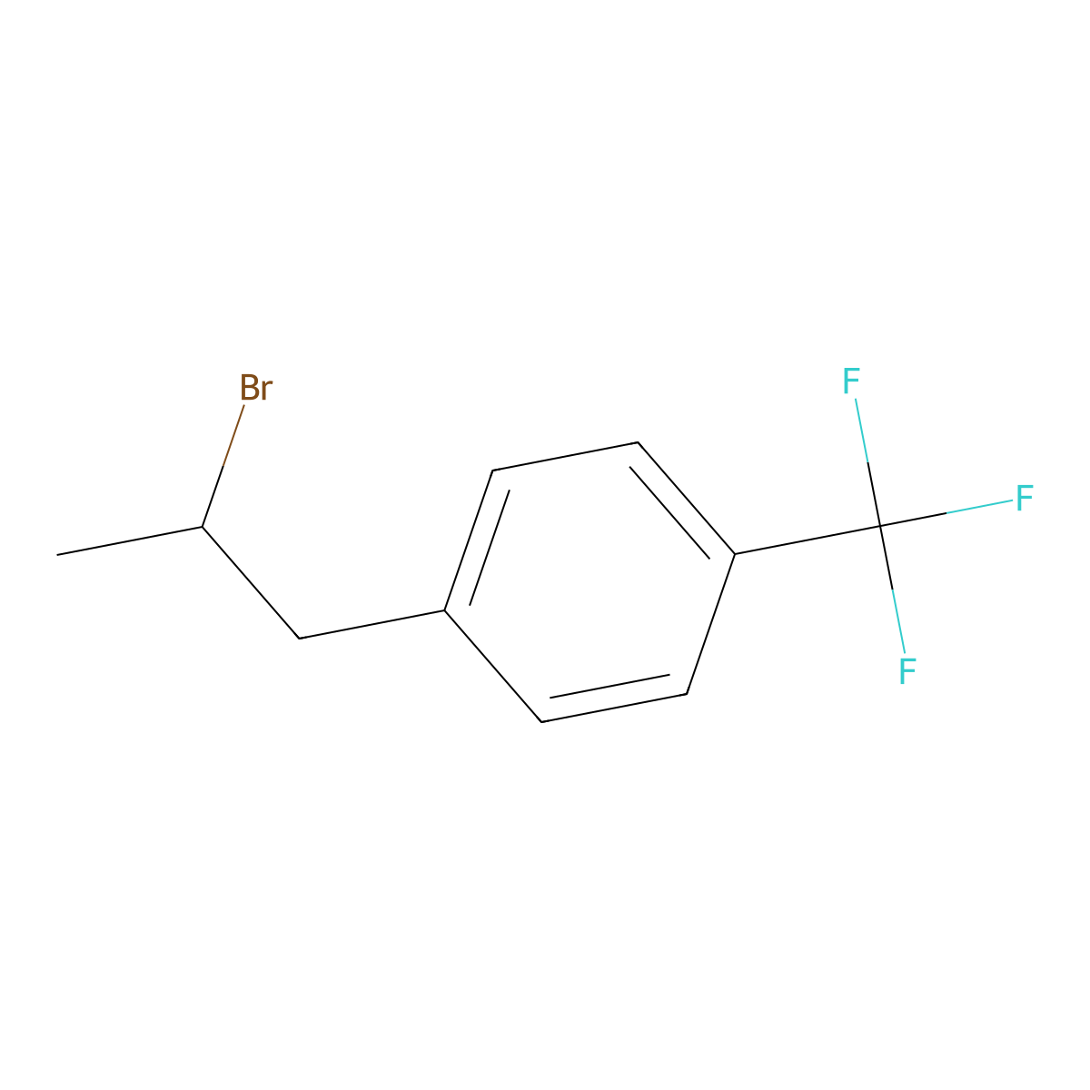 1-(2-Bromopropyl)-4-(trifluoromethyl)benzene molecular structure, CAS 1021927-60-5