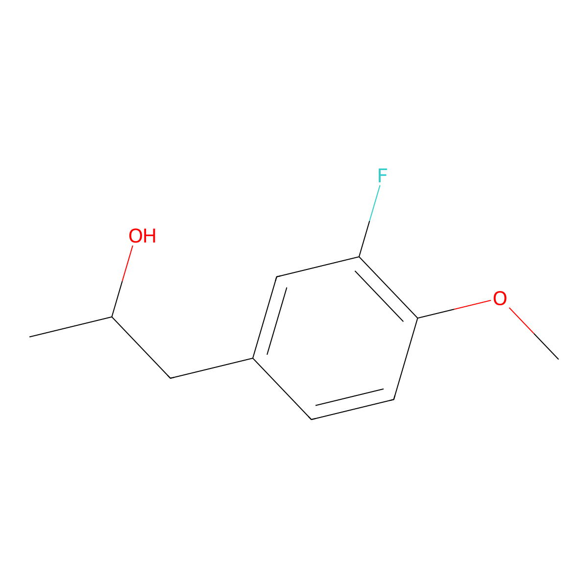 1-(3-Fluoro-4-methoxyphenyl)propan-2-ol molecular structure, CAS 1021927-95-6