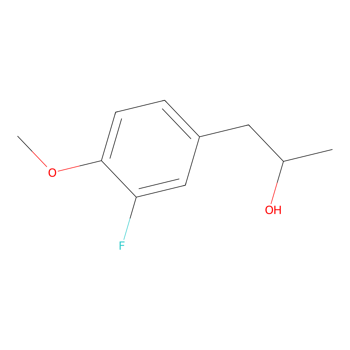 1-(3-Fluoro-4-methoxyphenyl)propan-2-ol molecular structure, CAS 1021927-95-6