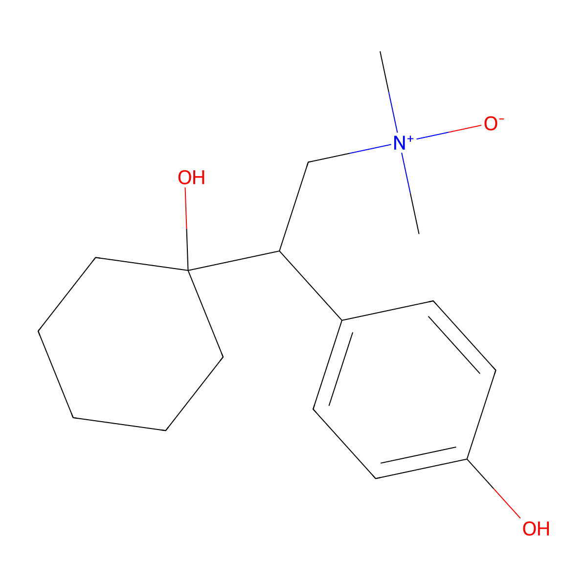 2-(1-Hydroxycyclohexyl)-2-(4-hydroxyphenyl)-N,N-dimethylethanamine oxide molecular structure, CAS 1021933-95-8
