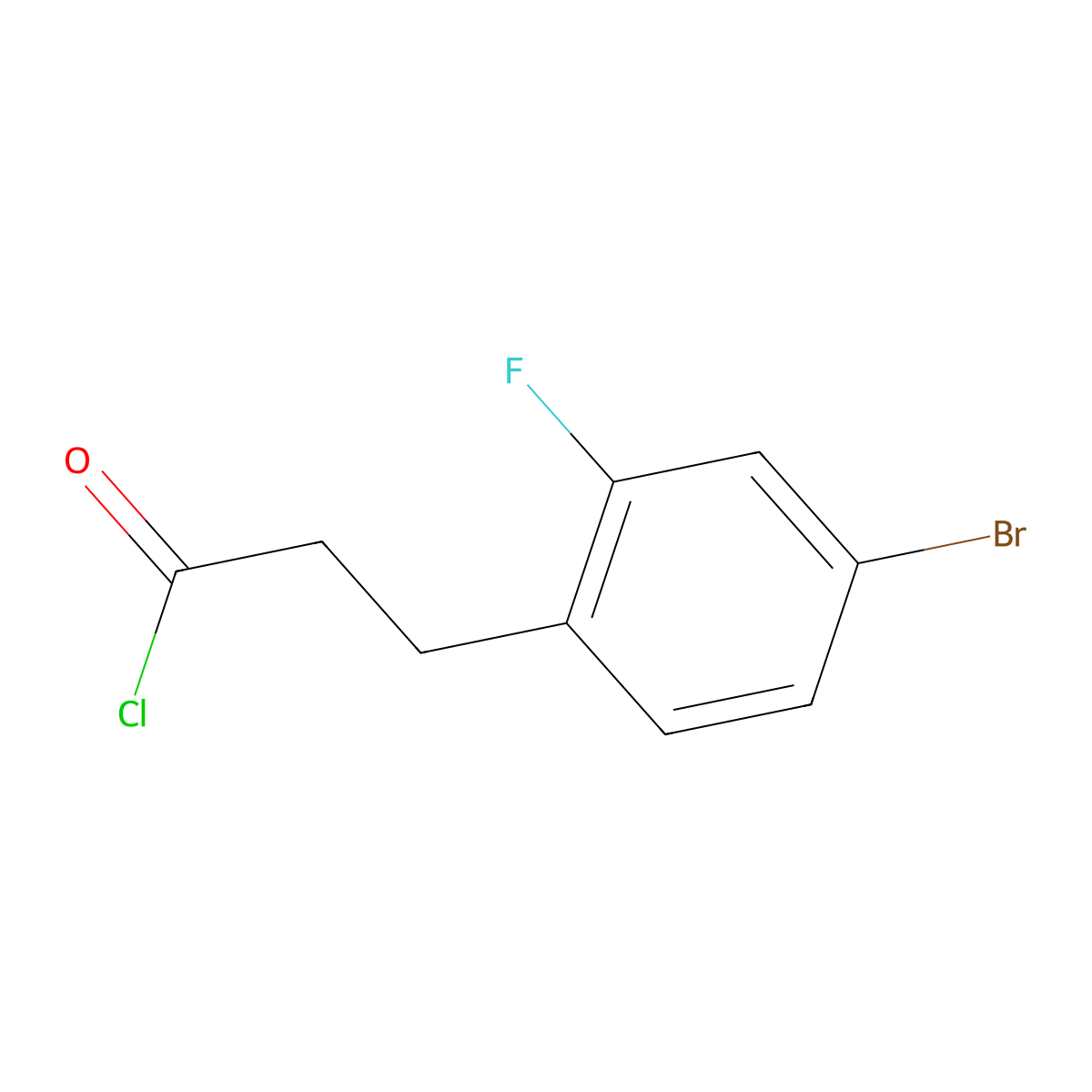 3-(4-Bromo-2-fluorophenyl)propanoyl chloride molecular structure, CAS 1021939-75-2
