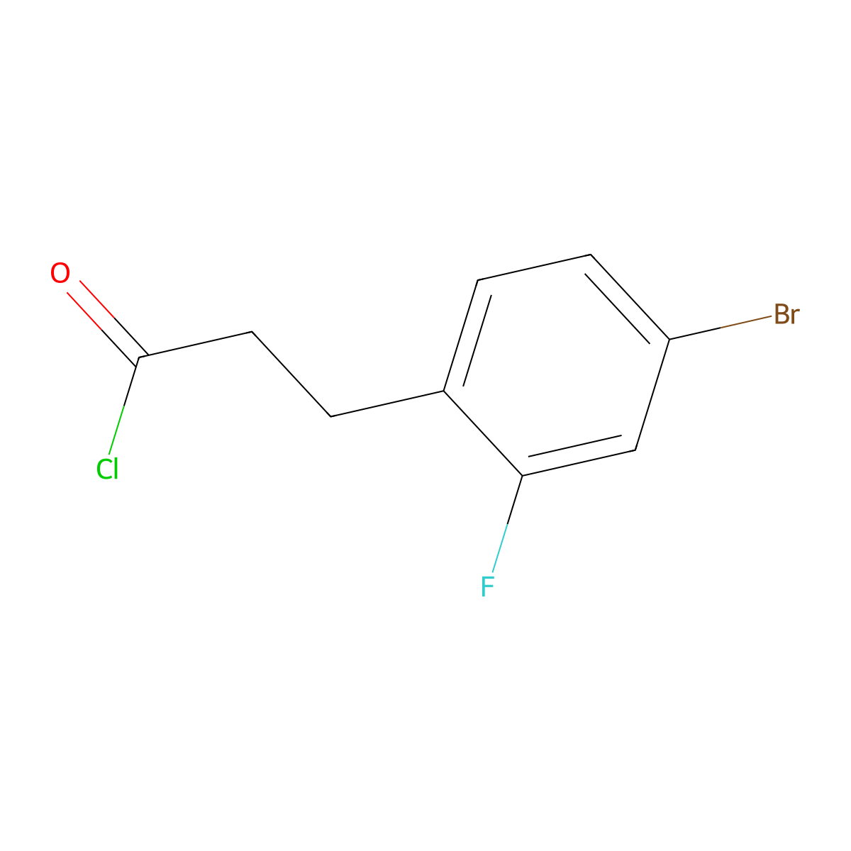 3-(4-Bromo-2-fluorophenyl)propanoyl chloride molecular structure, CAS 1021939-75-2