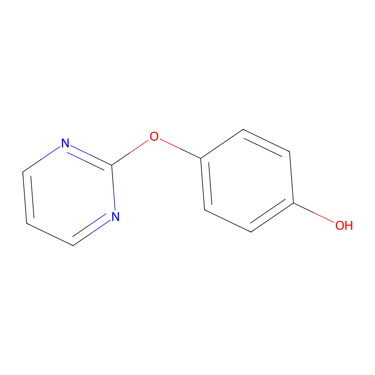 4-(Pyrimidin-2-yloxy)phenol molecular structure, CAS 102194-72-9