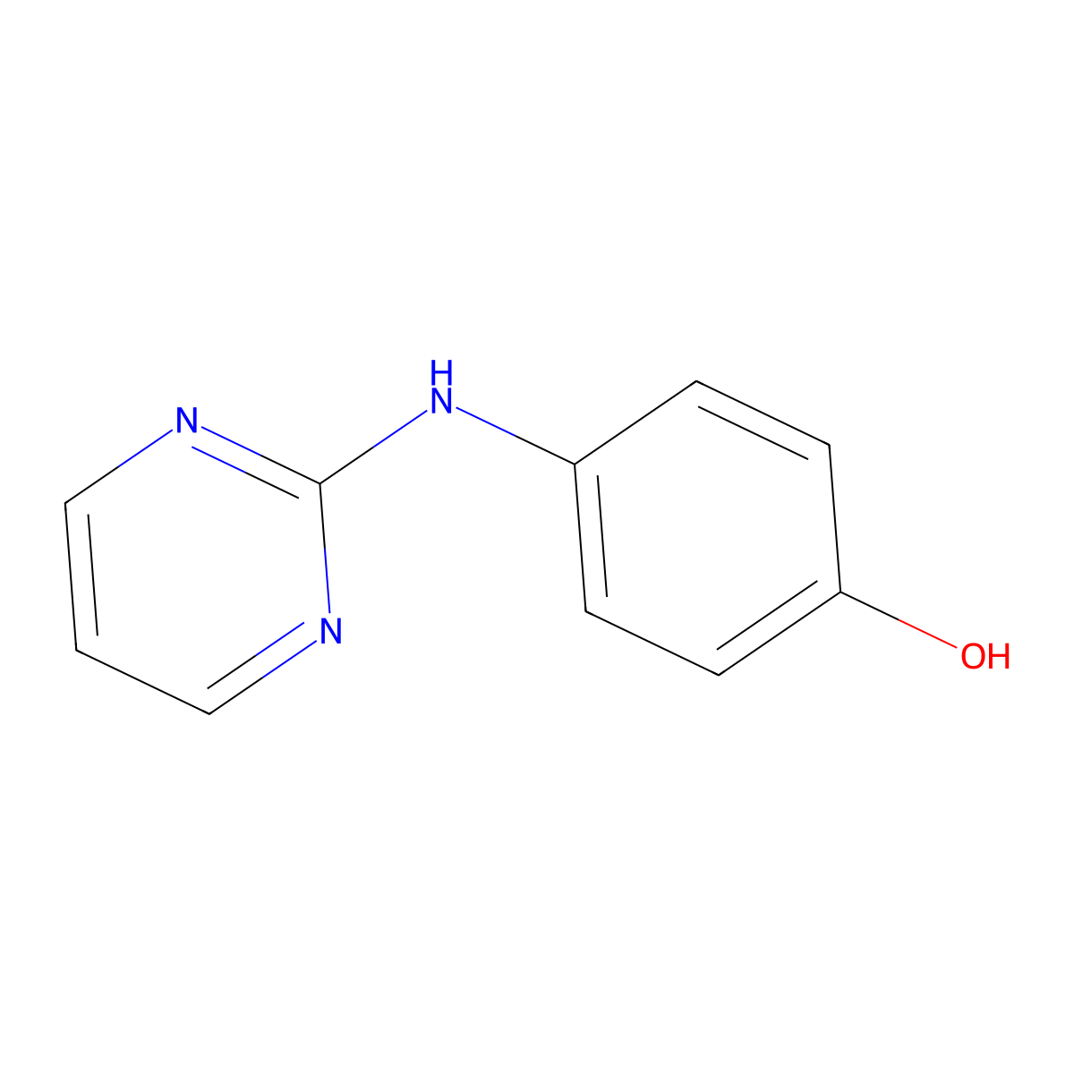 4-[(Pyrimidin-2-yl)amino]phenol molecular structure, CAS 102194-73-0