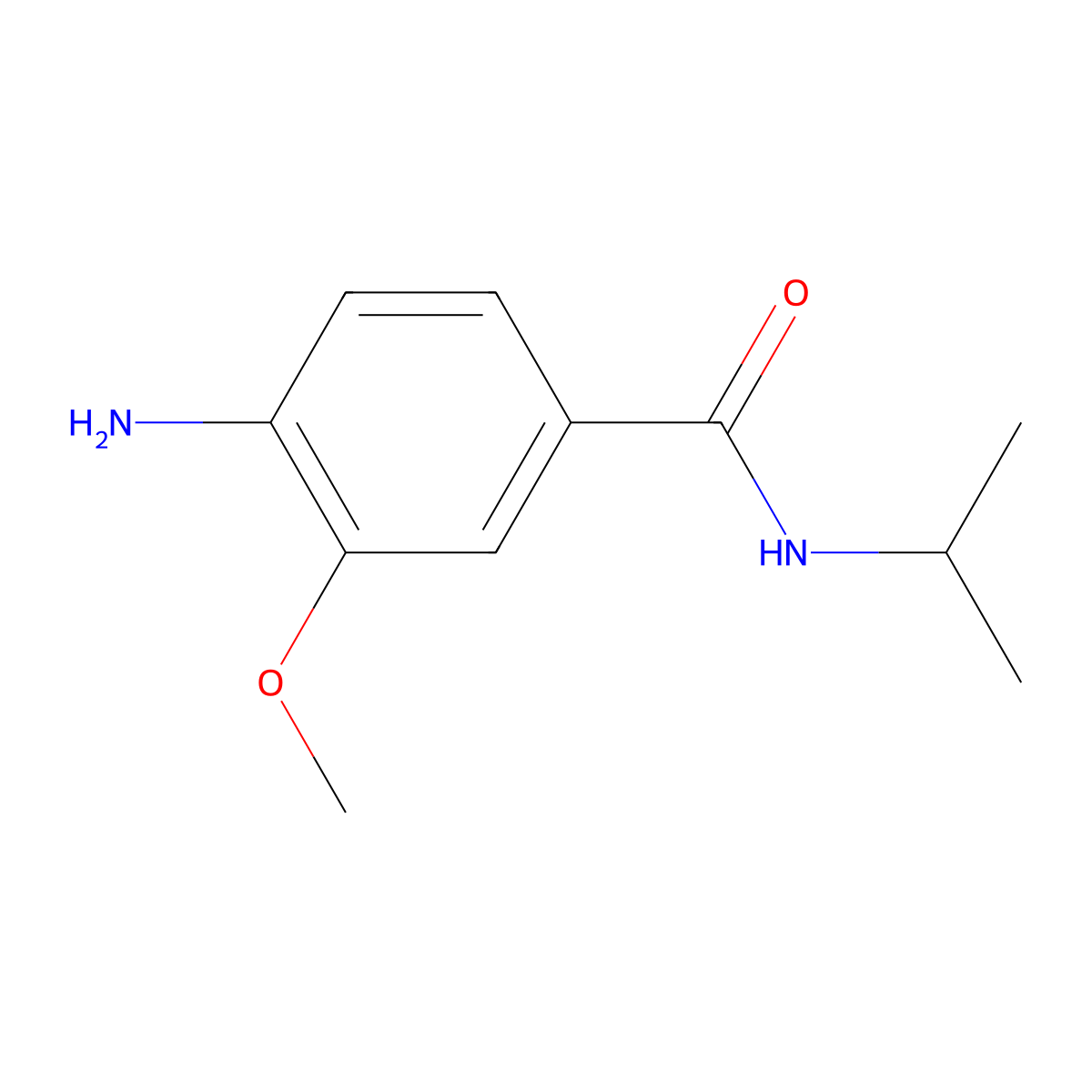 4-Amino-N-isopropyl-3-methoxybenzamide molecular structure, CAS 1021944-78-4