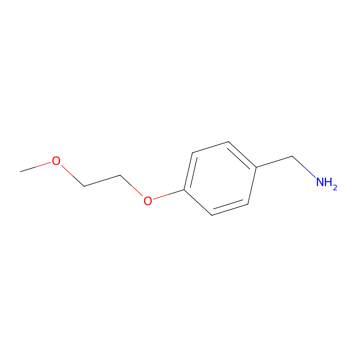 [4-(2-Methoxyethoxy)phenyl]methanamine molecular structure, CAS 102196-20-3