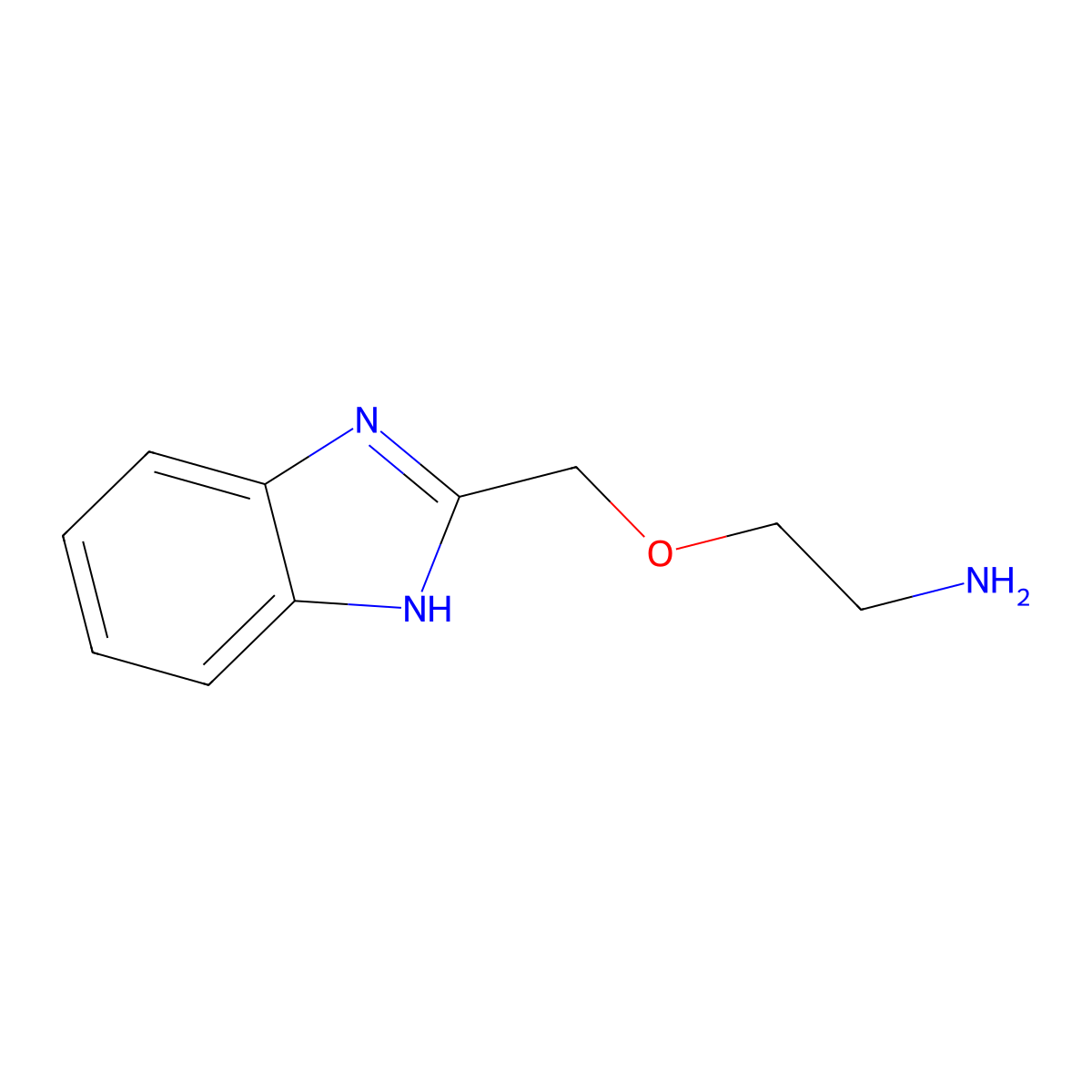 2-(1H-benzimidazol-2-ylmethoxy)ethanamine molecular structure, CAS 102196-38-3