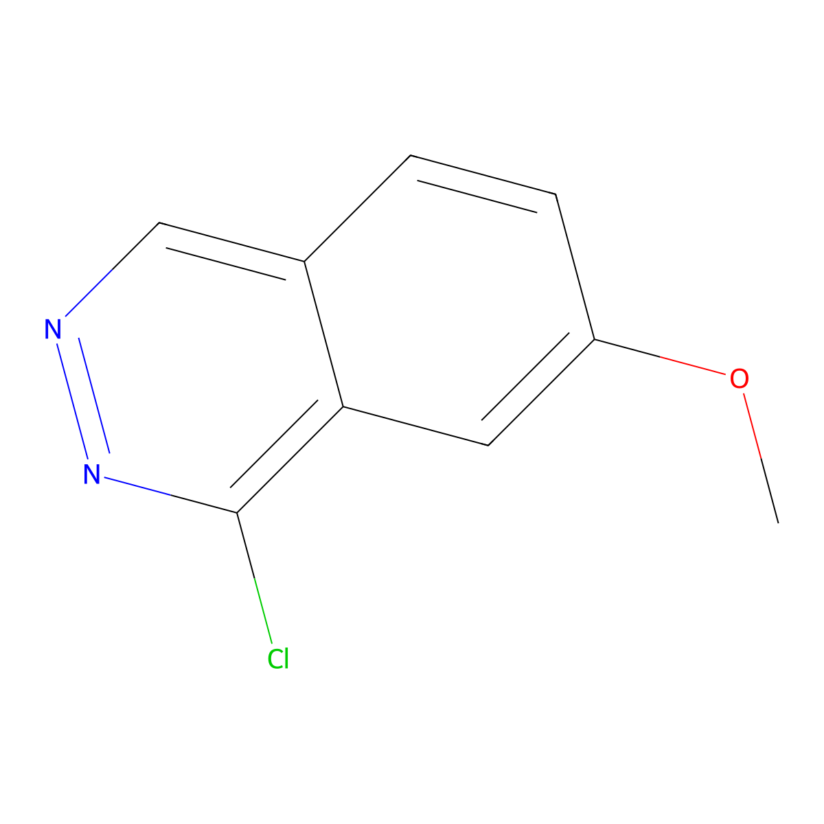 1-Chloro-7-methoxyphthalazine molecular structure, CAS 102196-78-1