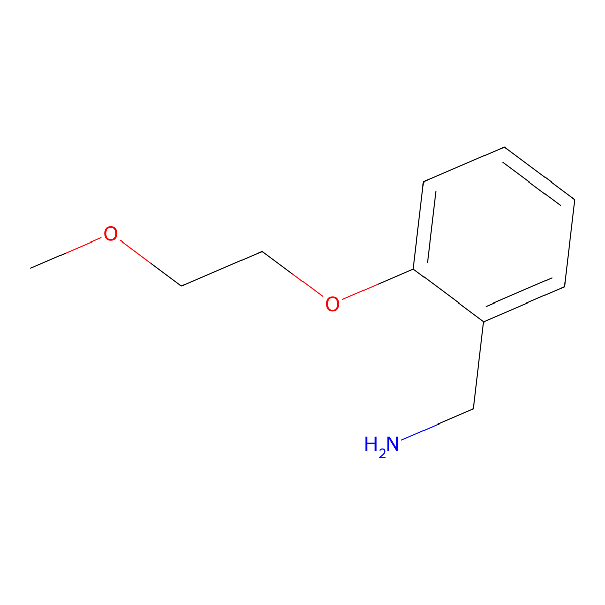 [2-(2-Methoxyethoxy)phenyl]methanamine molecular structure, CAS 102197-21-7