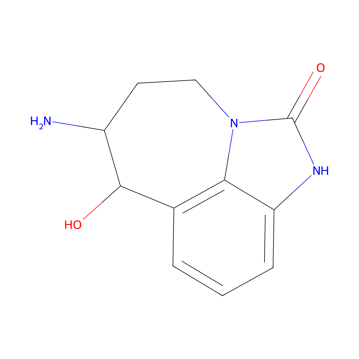 Imidazo[4,5,1-jk][1]benzazepin-2(1H)-one, 6-amino-4,5,6,7-tetrahydro-7-hydroxy- molecular structure, CAS 1021987-10-9