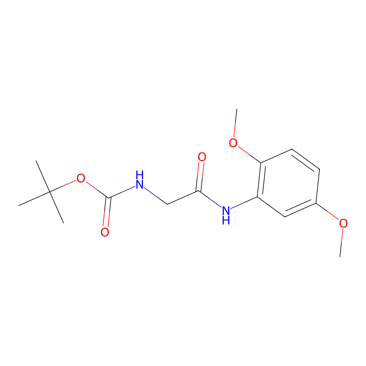 tert-butyl N-[2-(2,5-dimethoxyanilino)-2-oxoethyl]carbamate molecular structure, CAS 1021998-84-4