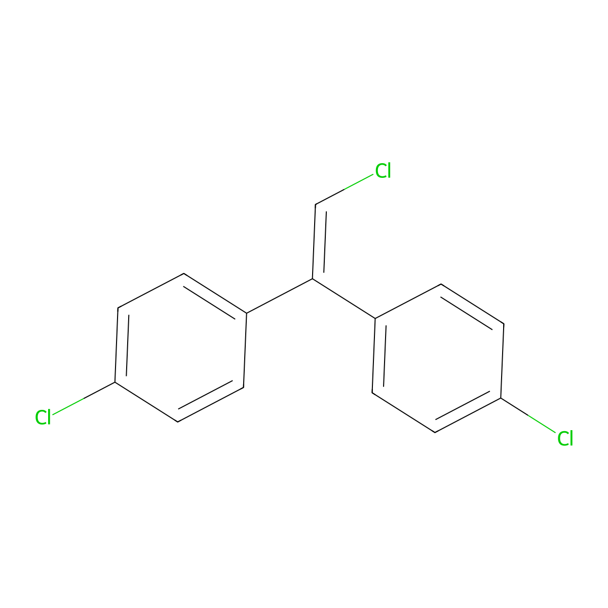 1-Chloro-2,2-bis(4-chlorophenyl)ethylene molecular structure, CAS 1022-22-6