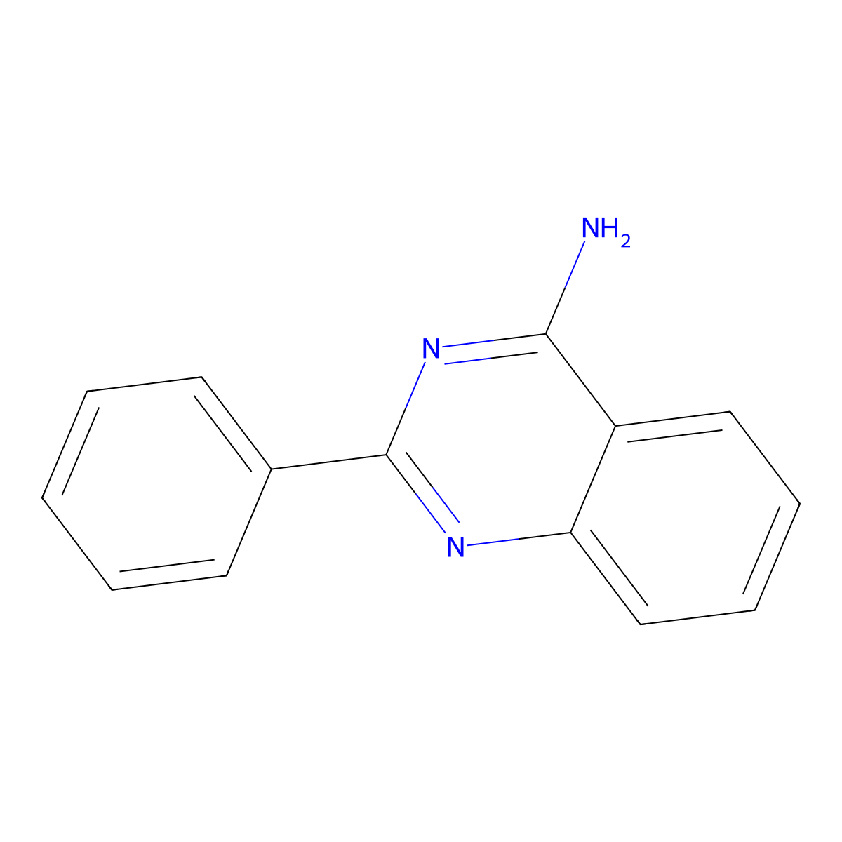 2-Phenylquinazoline-4-amine molecular structure, CAS 1022-44-2
