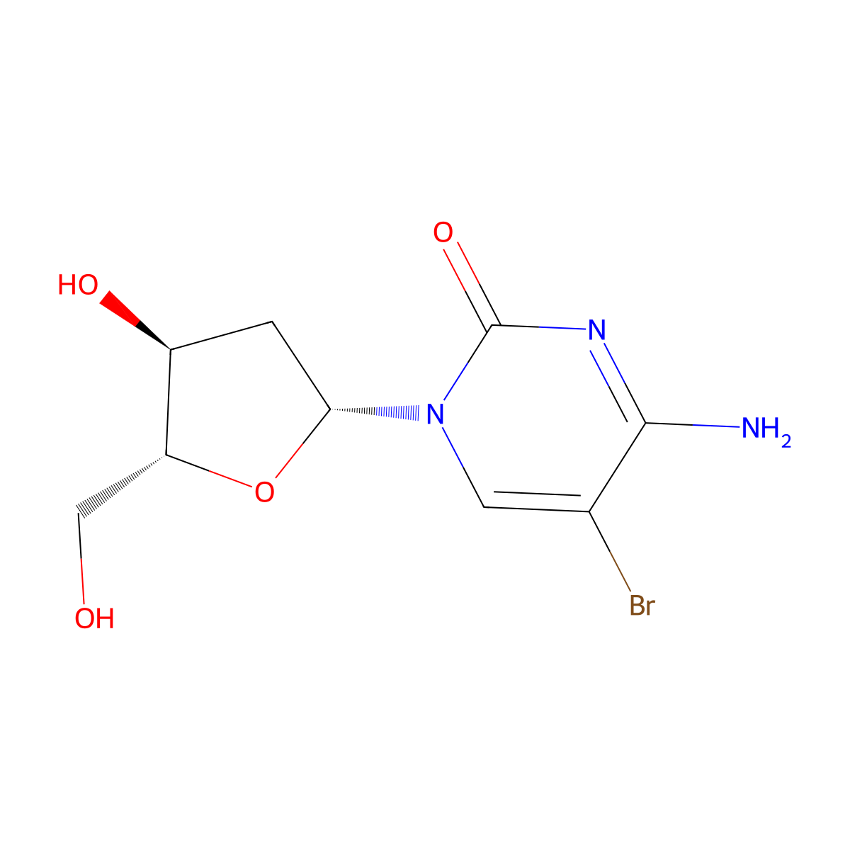 5-Bromo-2'-Deoxycytidine molecular structure, CAS 1022-79-3