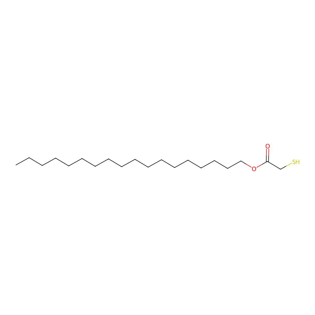 Stearyl thioglycolate molecular structure, CAS 10220-46-9
