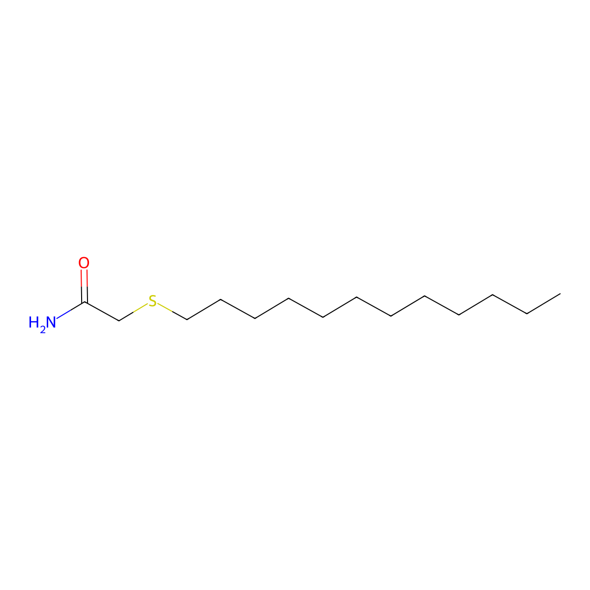 Acetamide, 2-(dodecylthio)- molecular structure, CAS 10220-53-8