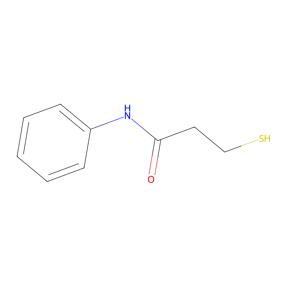 n-Phenyl-3-sulfanylpropanamide molecular structure, CAS 10220-66-3