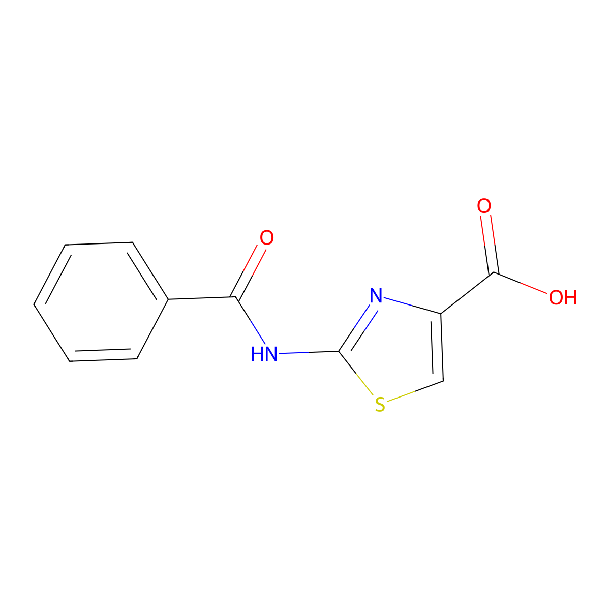 2-(Benzoylamino)-1,3-thiazole-4-carboxylic acid molecular structure, CAS 1022011-51-3