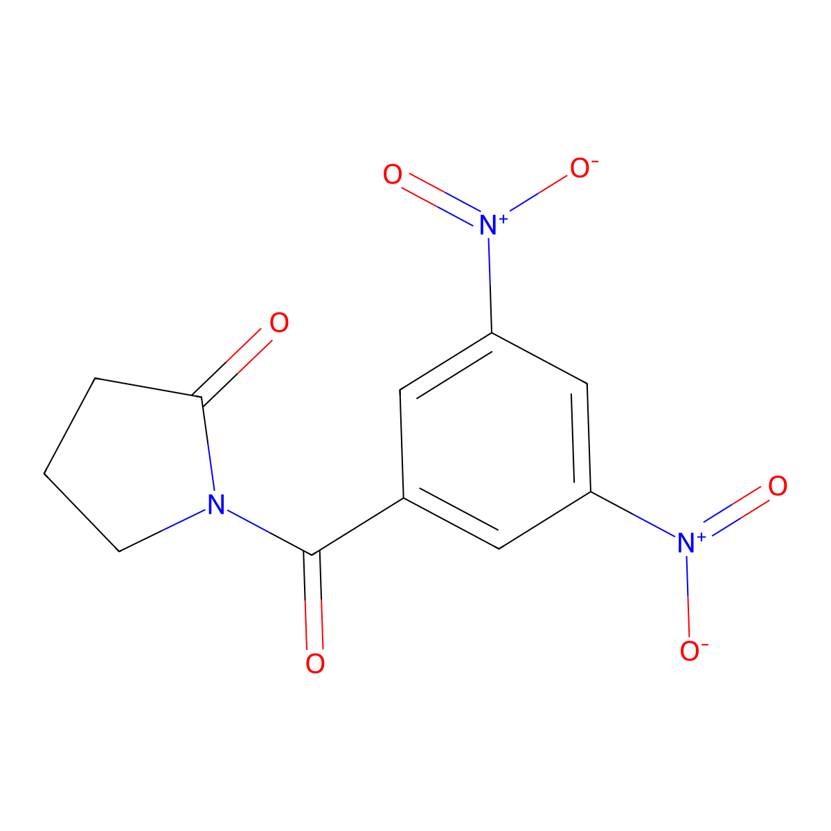 1-(3,5-Dinitrobenzoyl)pyrrolidin-2-one molecular structure, CAS 102202-80-2
