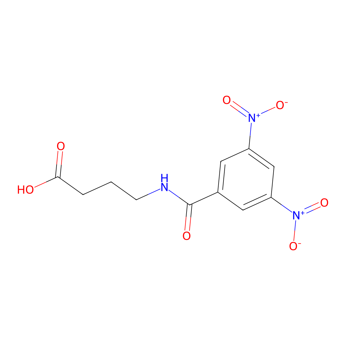 4-[(3,5-Dinitrobenzoyl)amino]butanoic acid molecular structure, CAS 102202-82-4