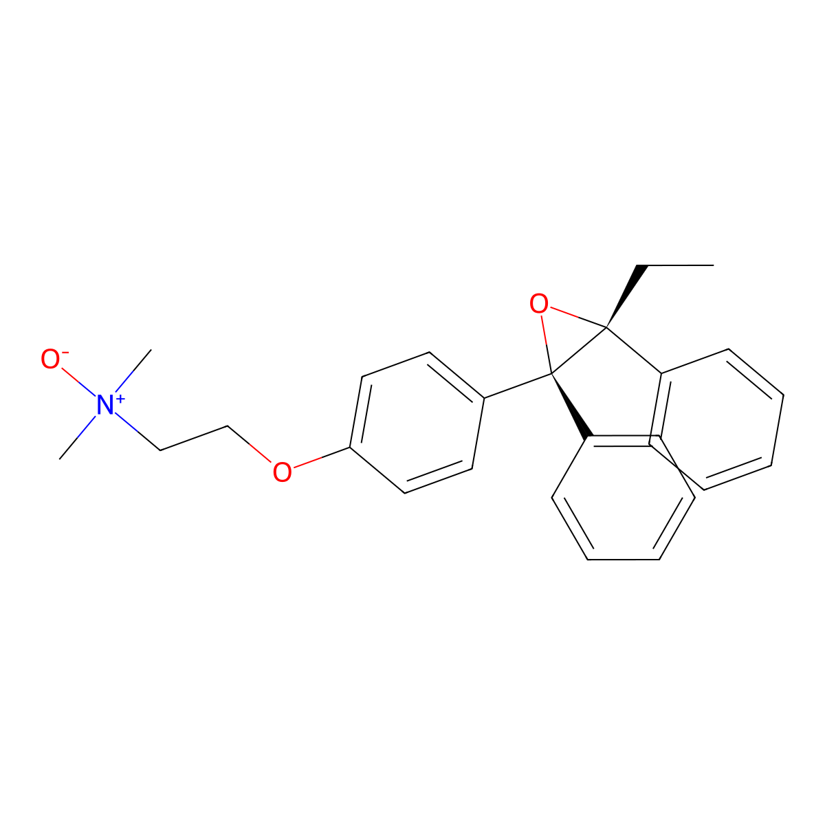 Tamoxifen N-oxide 1,2-epoxide molecular structure, CAS 102203-05-4