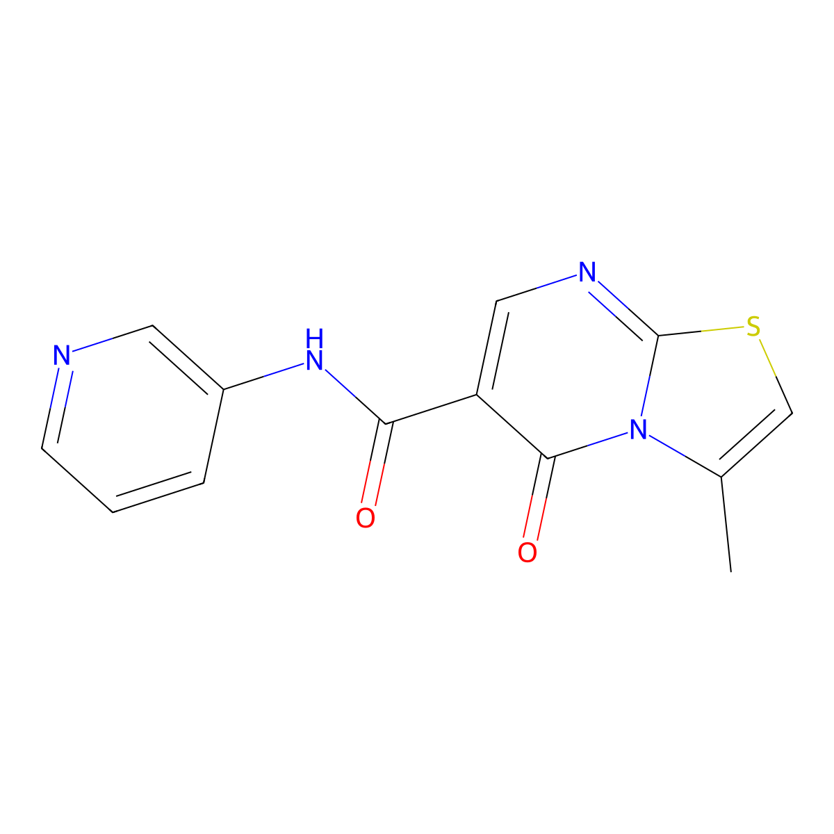 3-methyl-5-oxo-N-(pyridin-3-yl)-5H-[1,3]thiazolo[3,2-a]pyrimidine-6-carboxamide molecular structure, CAS 1022049-21-3