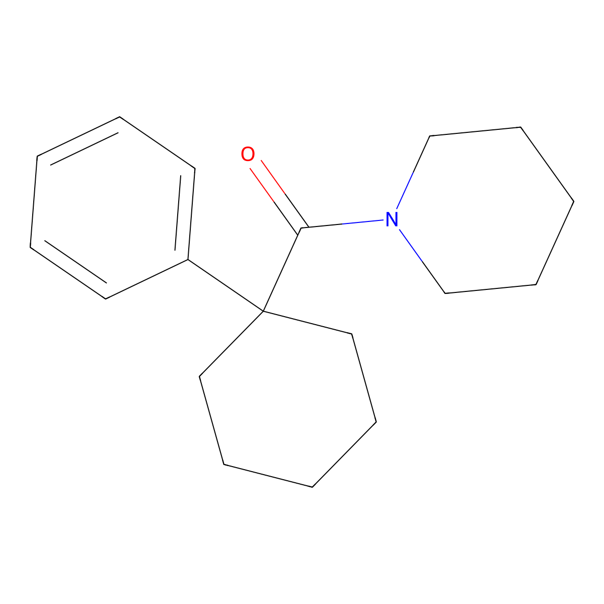 (1-Phenylcyclohexyl)-1-piperidinylmethanone molecular structure, CAS 102207-06-7